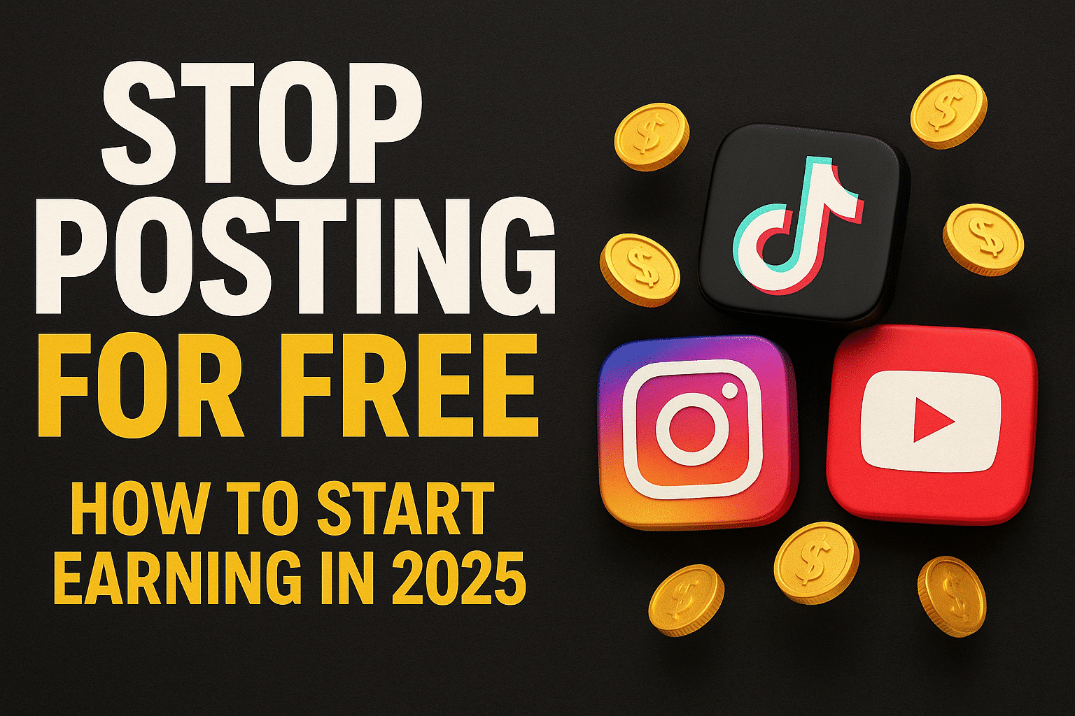 Stop Posting For Free: How To Start Earning On TikTok, Instagram And YouTube In 2025