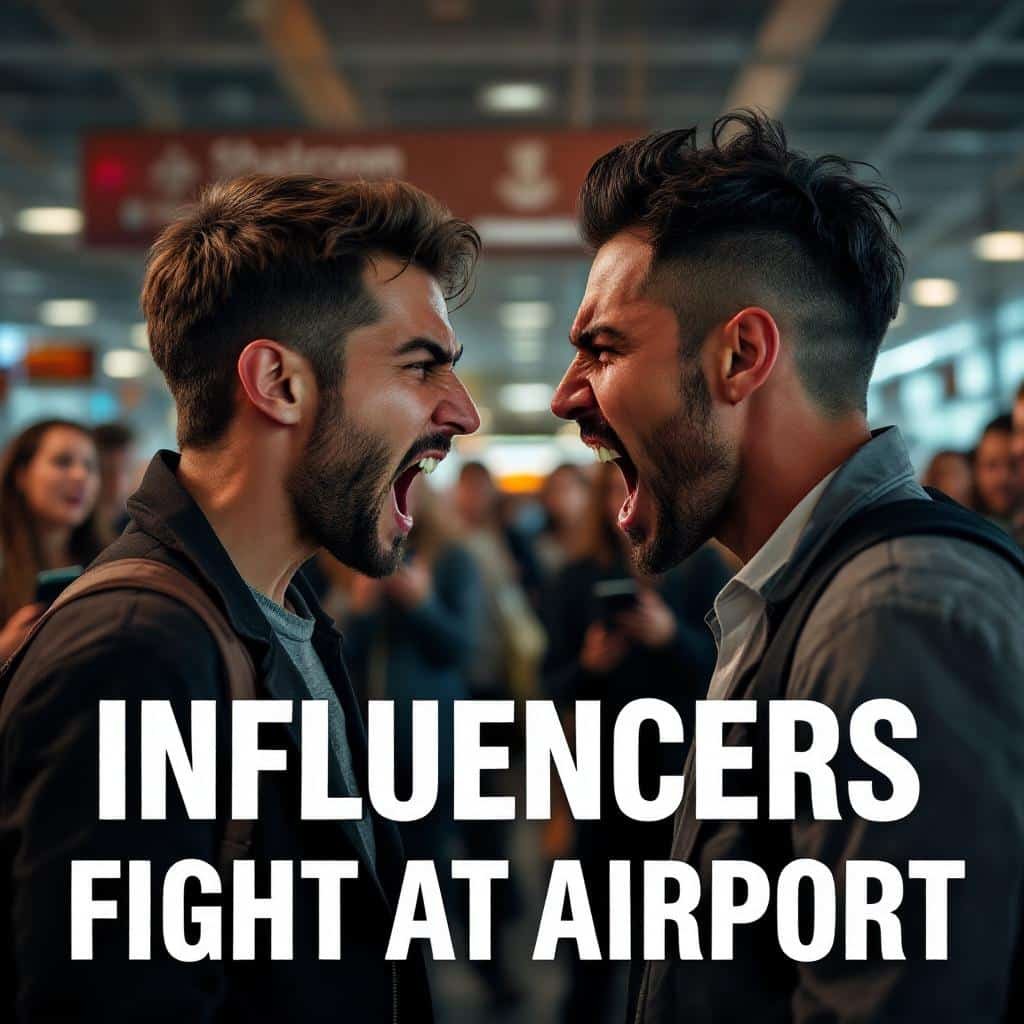 Influencers Erupt in Chaotic Fight at Houston Airport – Travelers Shocked as Video Goes Viral