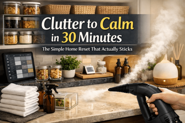 Clutter to Calm in 30 Minutes: The Simple Home Reset That Actually Sticks