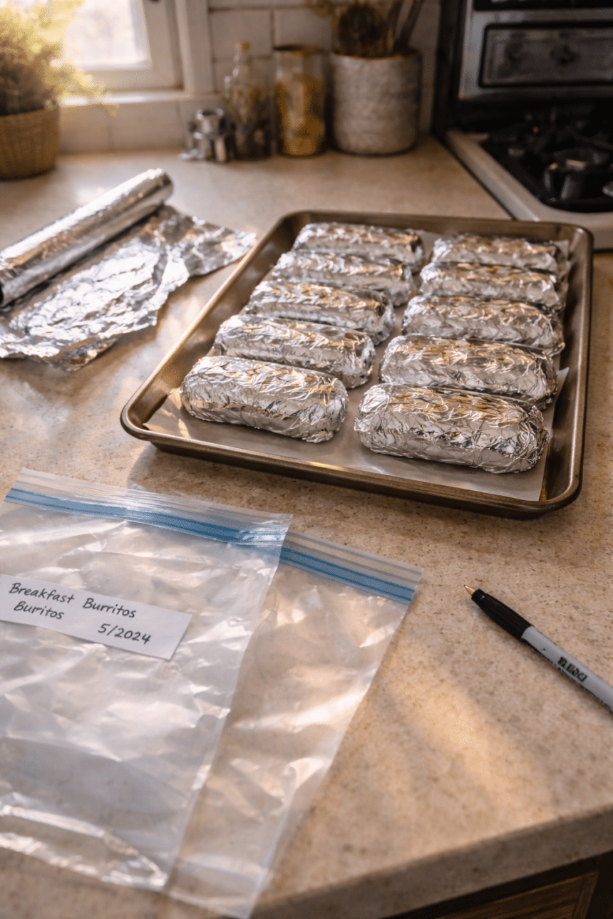 Freezer Breakfast Burritos That Reheat Like They’re Fresh (No Soggy Eggs, Promise)