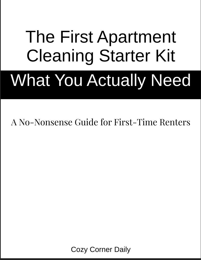 the first apartment cleaning starter kit (what you actually need)