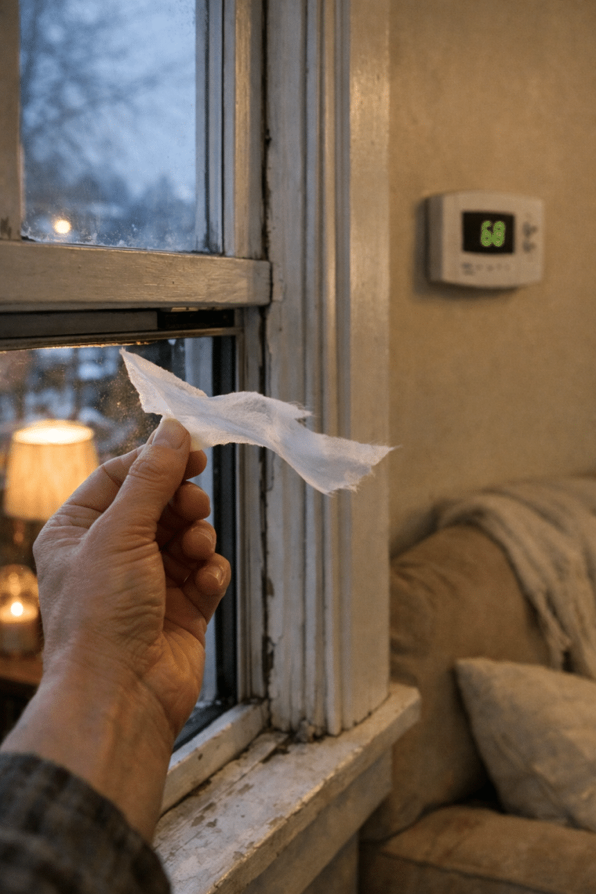 The 15-Minute Draft Test That Can Cut Your Heating Bill Fast (No Tools, No Guessing)