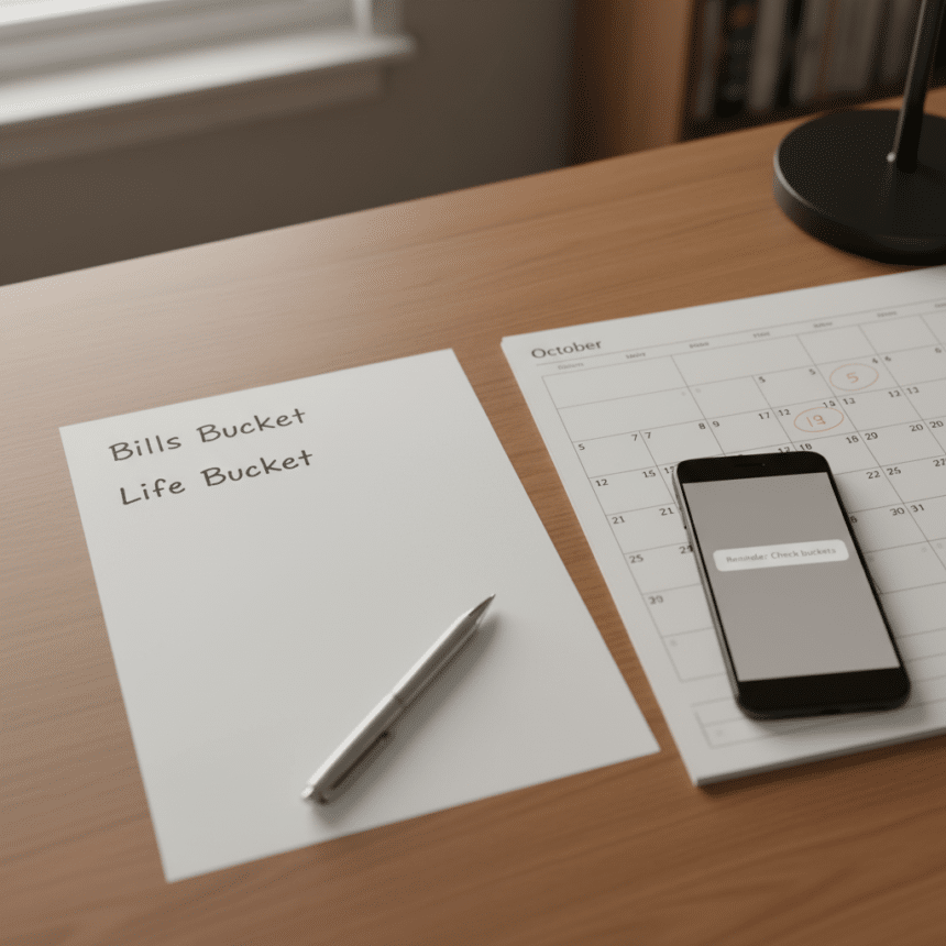 Budget With Uneven Income: A Simple Real System