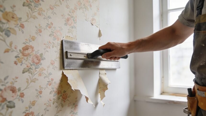 Wallpaper That Won’t Come Off? Remove It In One Afternoon (No Chemicals, No Damage)
