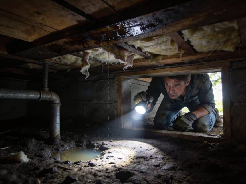 Crawl Space Moisture Warning Signs