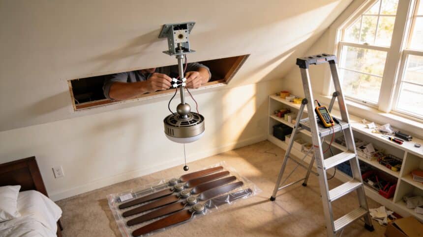 How to Install a Ceiling Fan to Replace a Light Fixture