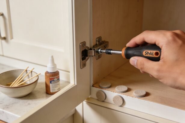 Fixing Loose Cabinet Hinges to Quiet an Overwhelming Kitchen