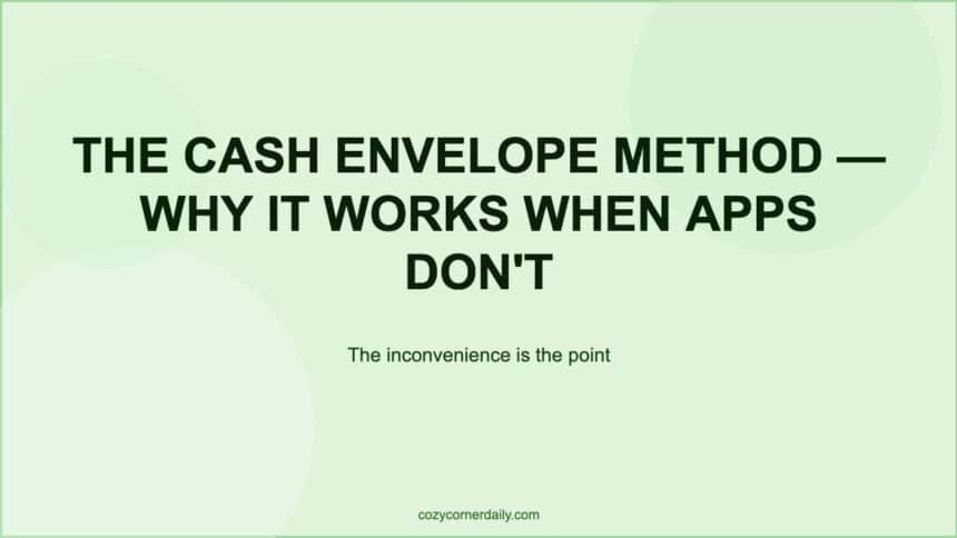 The Cash Envelope Method, How to Use It and Why It Works When Everything Else Failed