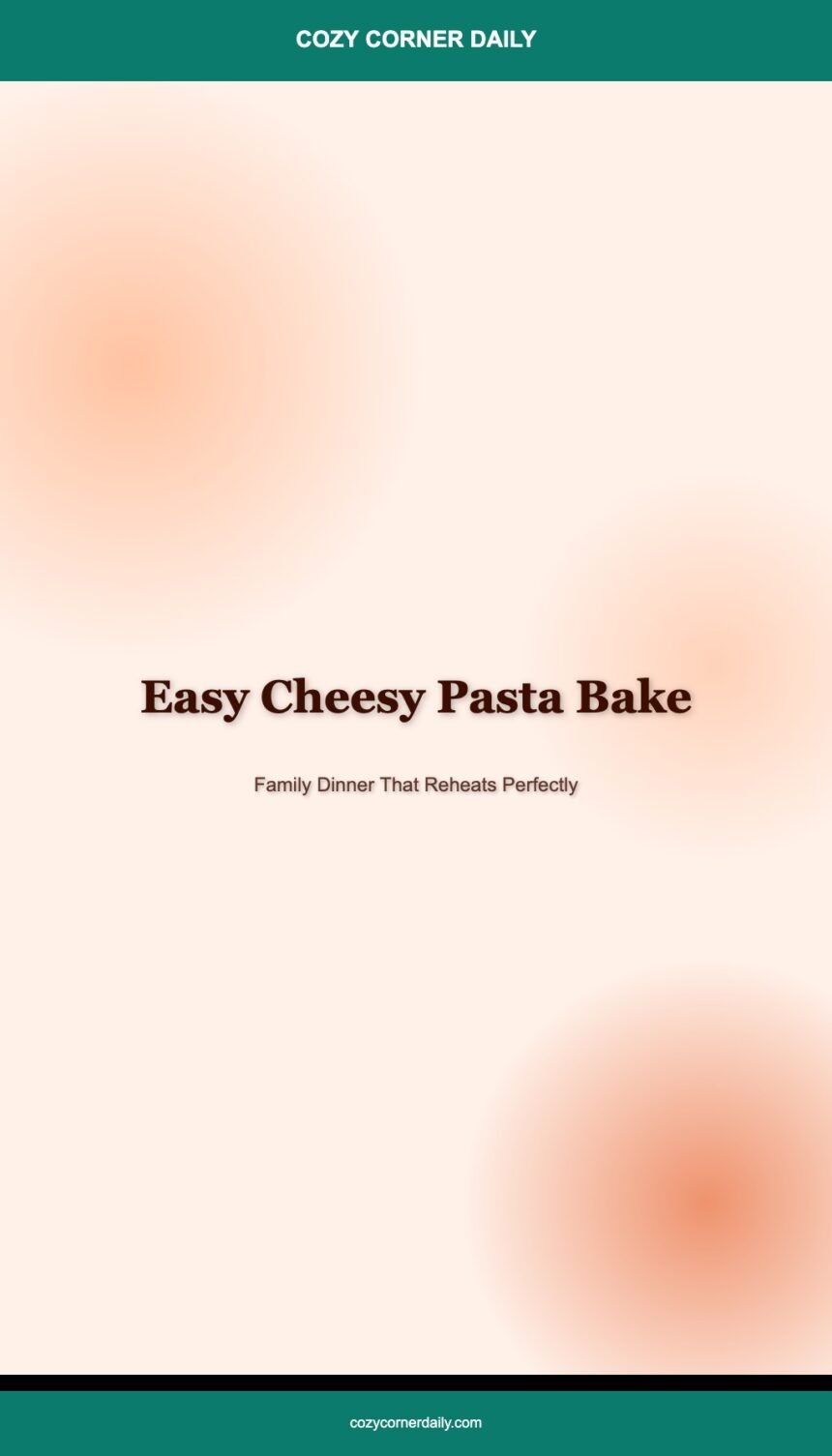 Easy Cheesy Pasta Bake (Family Dinner That Reheats Perfectly)