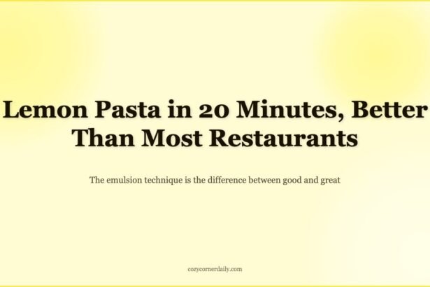 Easy Lemon Pasta Recipe, 20 Minutes and Better Than Most Restaurant Versions