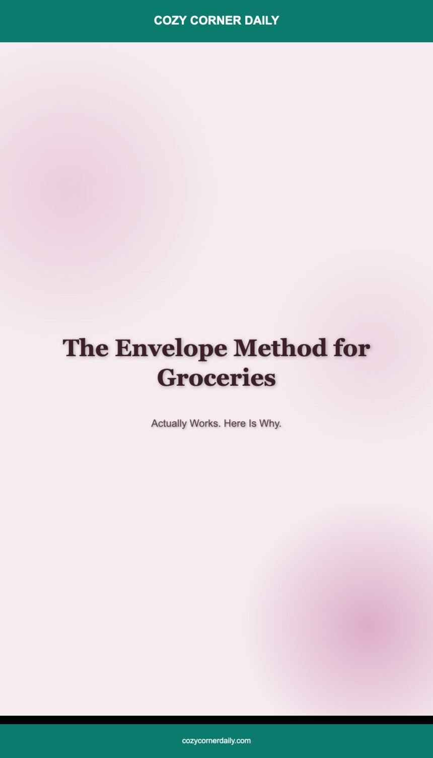 The Envelope Method for Groceries Actually Works. Here Is Why.