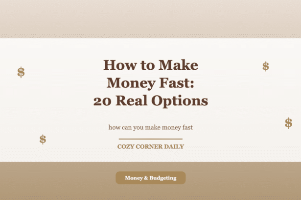 How to Make Money Fast: 20 Real Options for When You Need Cash Now