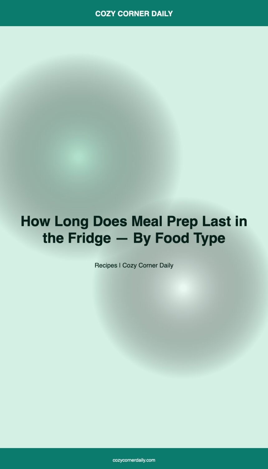 How Long Does Meal Prep Actually Last in the Fridge, The Real Answer by Food Type