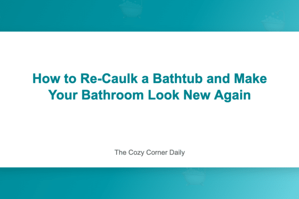 How to Re-Caulk a Bathtub and Make Your Bathroom Look New Again