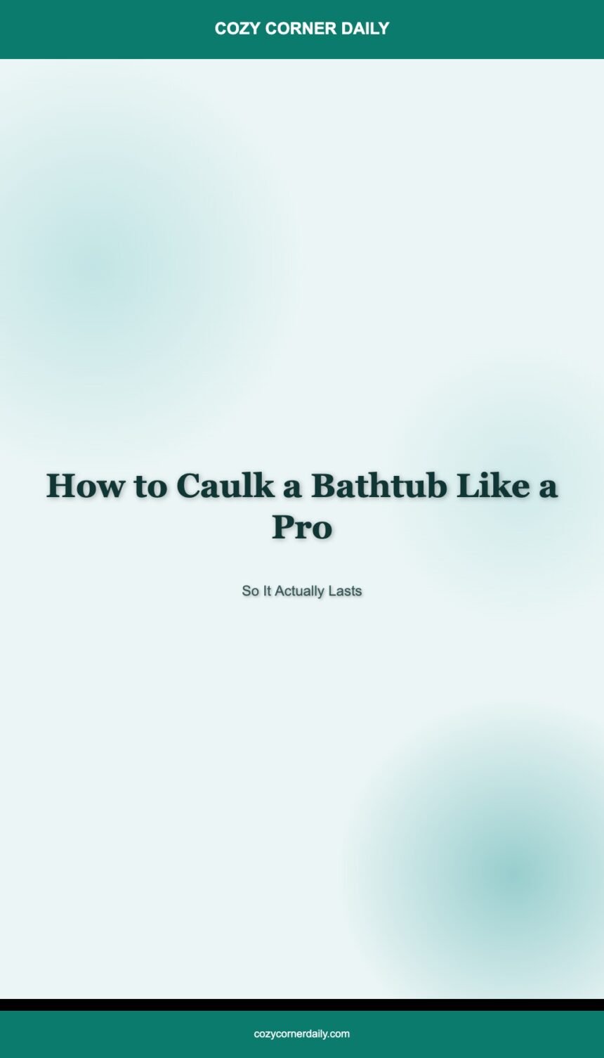 How to Caulk a Bathtub Like a Pro (So It Actually Lasts)