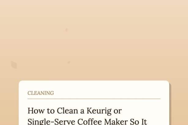How to Clean a Keurig or Single-Serve Coffee Maker So It Stops Tasting Bitter