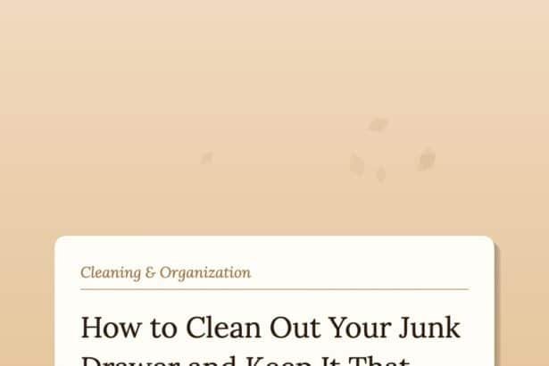 How to Clean Out Your Junk Drawer and Keep It That Way