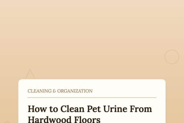 How to Clean Hardwood Floors With Pet Urine Stains That Won’t Budge