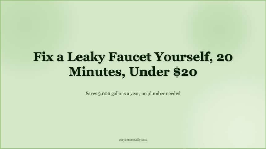 How to Fix a Leaky Faucet Yourself, No Plumber Required