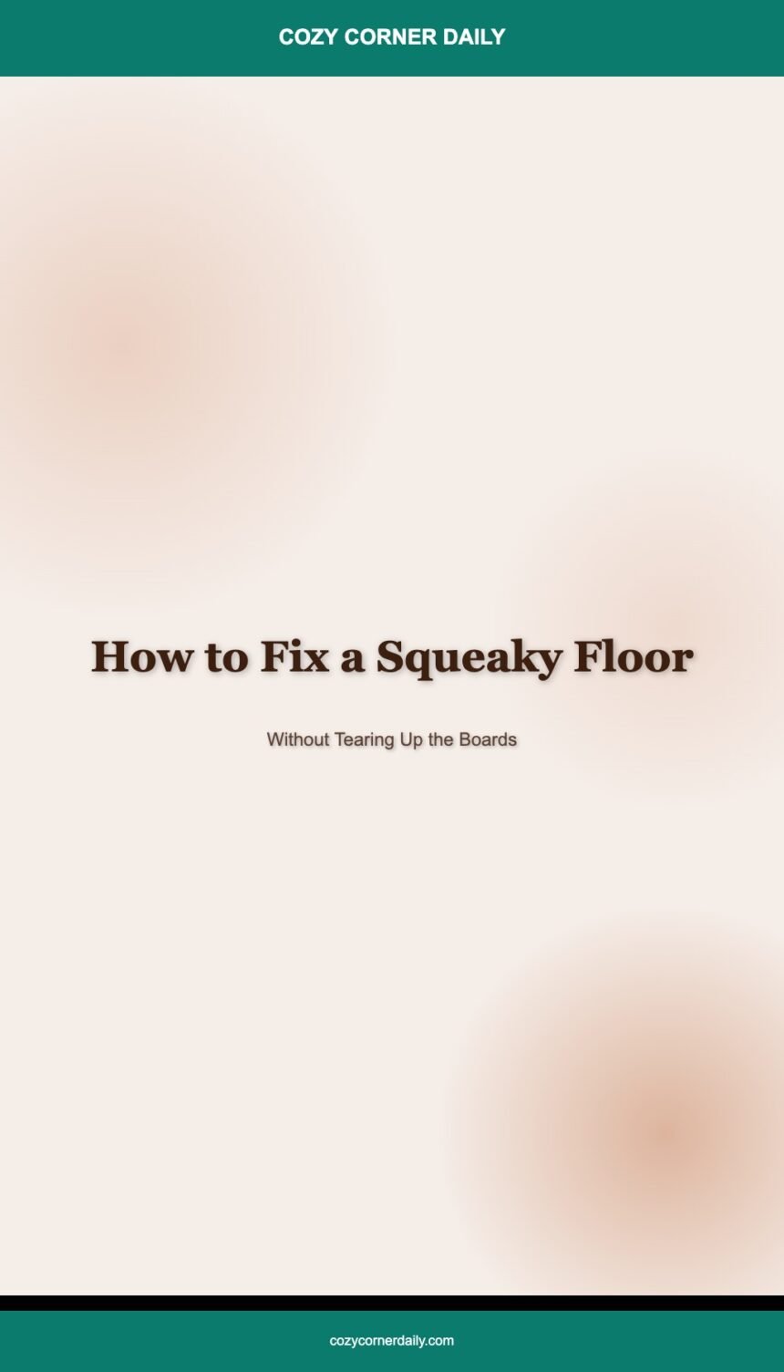 How to Fix a Squeaky Floor Without Tearing Up the Boards