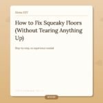 How to Fix Squeaky Floors (Without Tearing Anything Up)