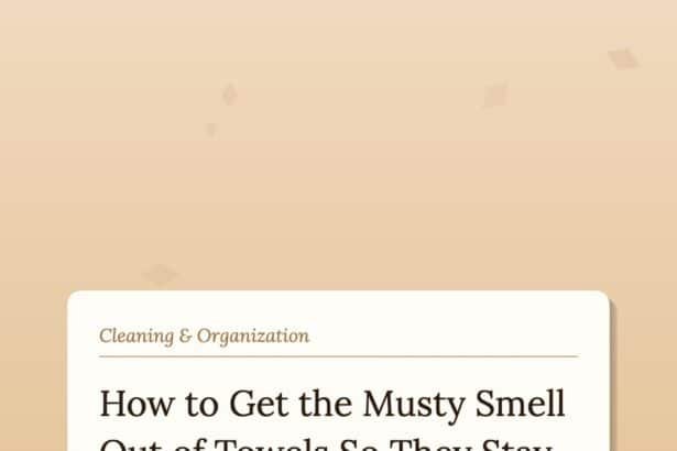 How to Get the Musty Smell Out of Towels So They Stay Fresh