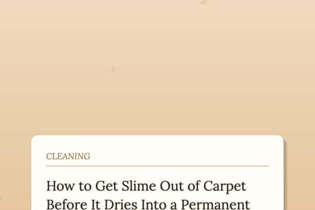 How to Get Slime Out of Carpet Before It Dries Into a Permanent Disaster