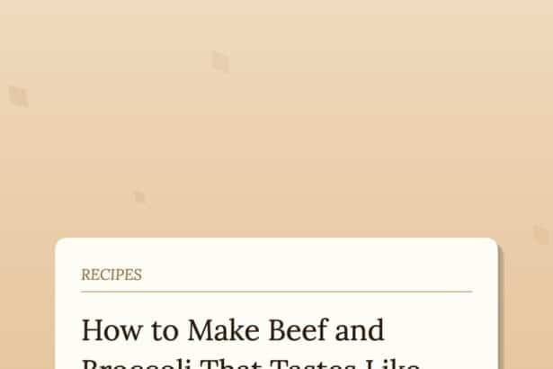 How to Make Beef and Broccoli at Home That Tastes Like Takeout