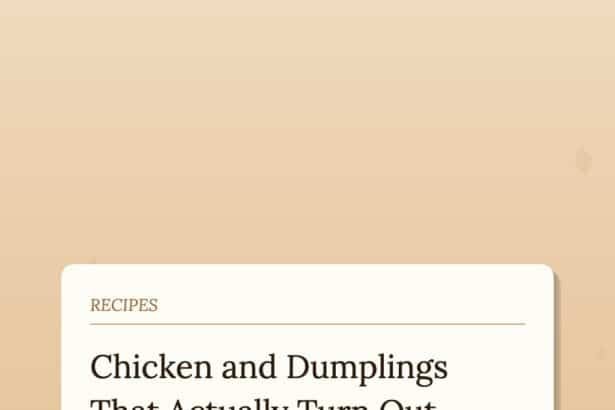 How to Make Chicken and Dumplings From Scratch