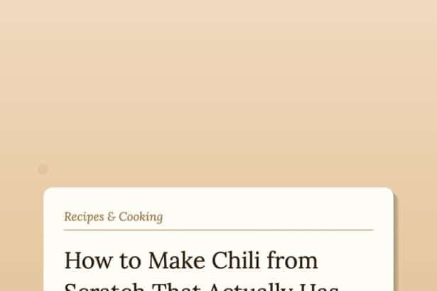 How to Make Chili from Scratch That Actually Has Depth