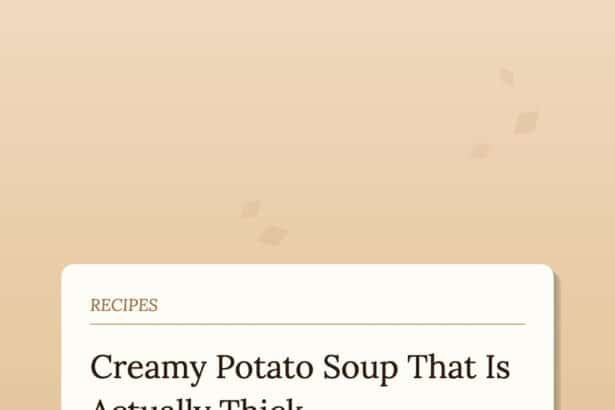 How to Make Creamy Potato Soup