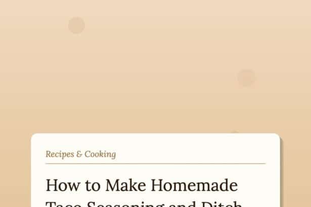 How to Make Homemade Taco Seasoning and Ditch the Packet for Good