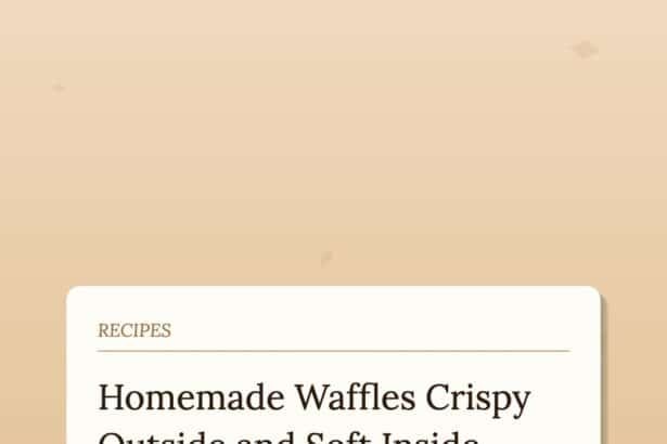 How to Make Homemade Waffles From Scratch That Are Crispy Outside and Soft Inside