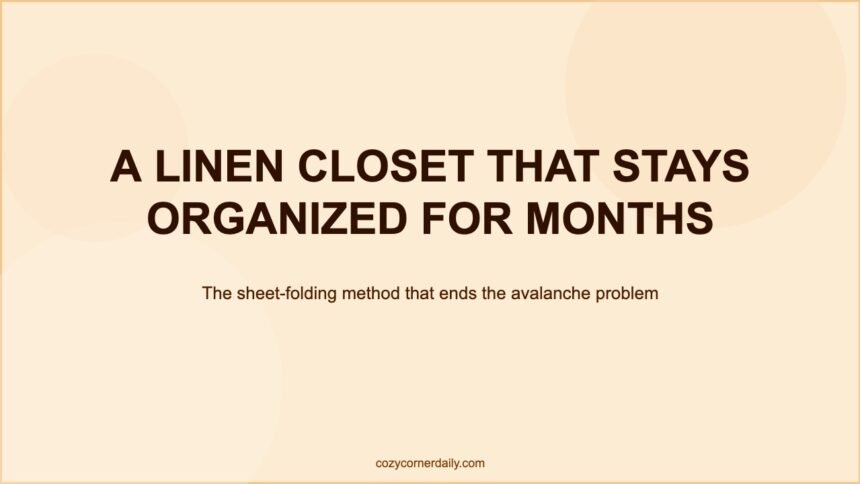 How to Organize a Linen Closet So Everything Is Actually Findable