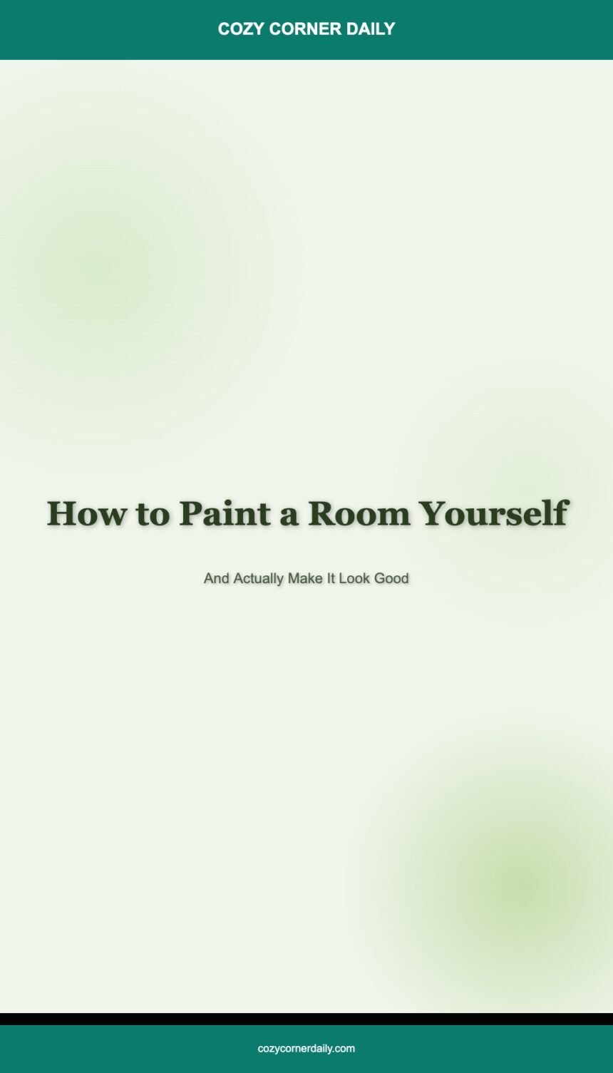 How to Paint a Room Yourself (And Actually Make It Look Good)