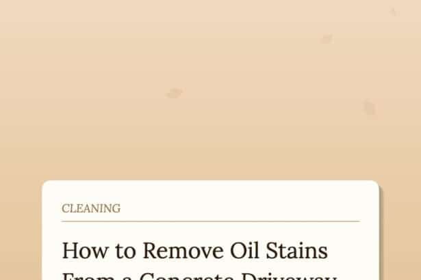 How to Remove Oil Stains From a Concrete Driveway
