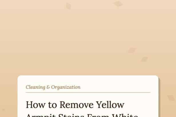 How to Remove Yellow Armpit Stains From White Shirts for Good
