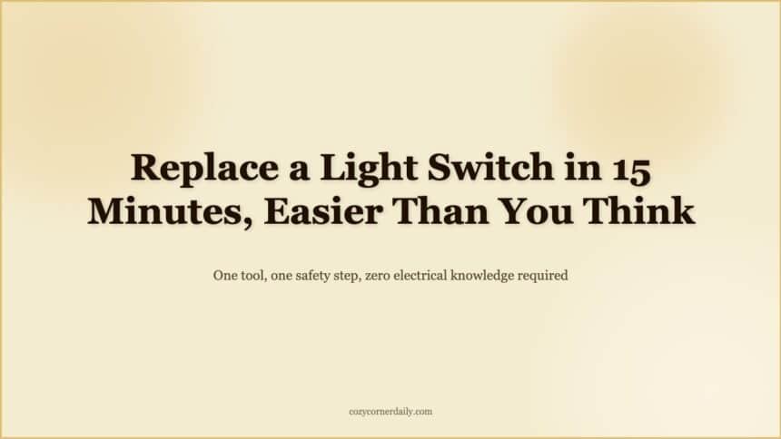 How to Replace a Light Switch, The Beginner Electrical Job Most Homeowners Avoid for No Reason