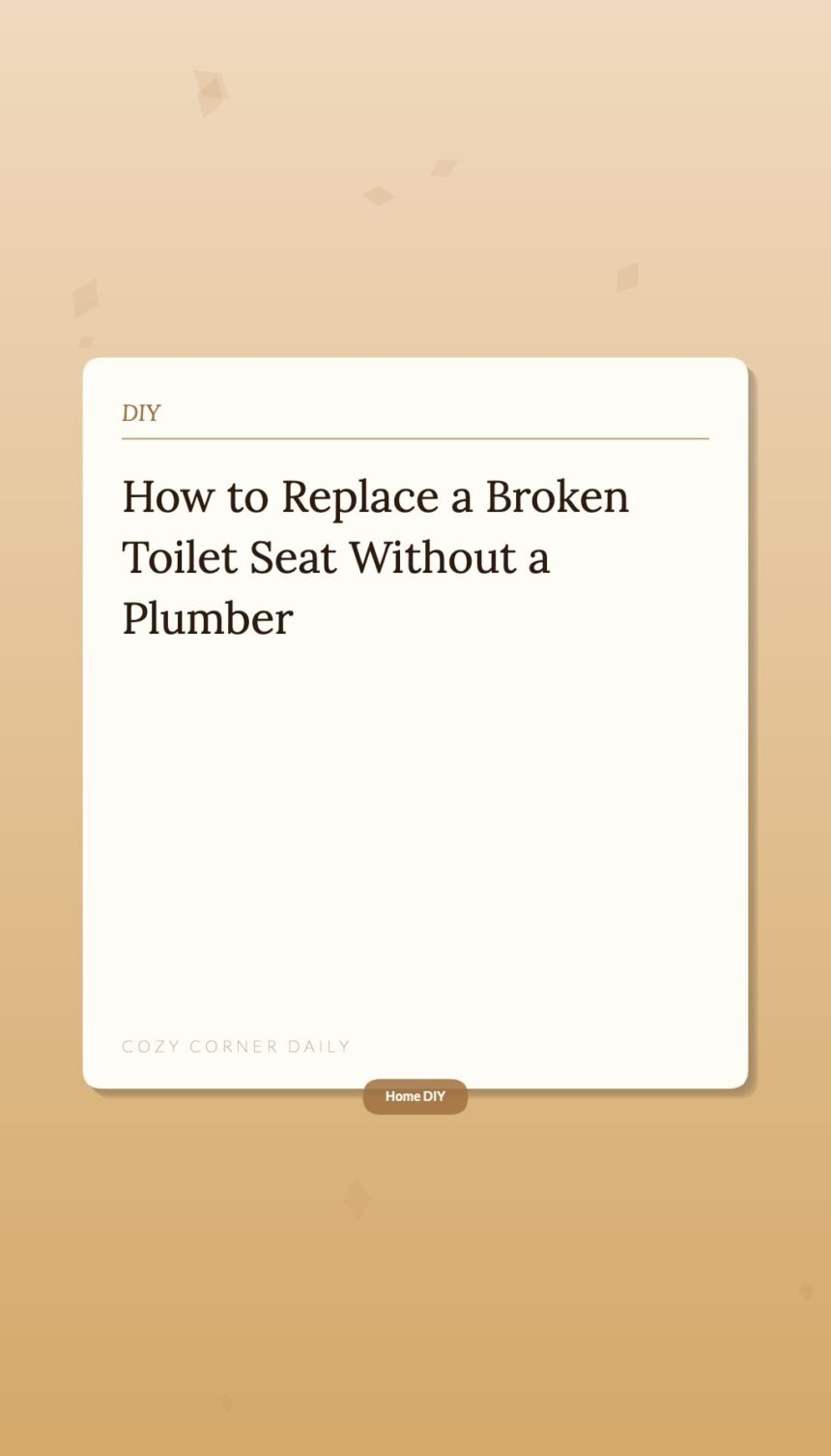 How to Replace a Broken Toilet Seat Without a Plumber