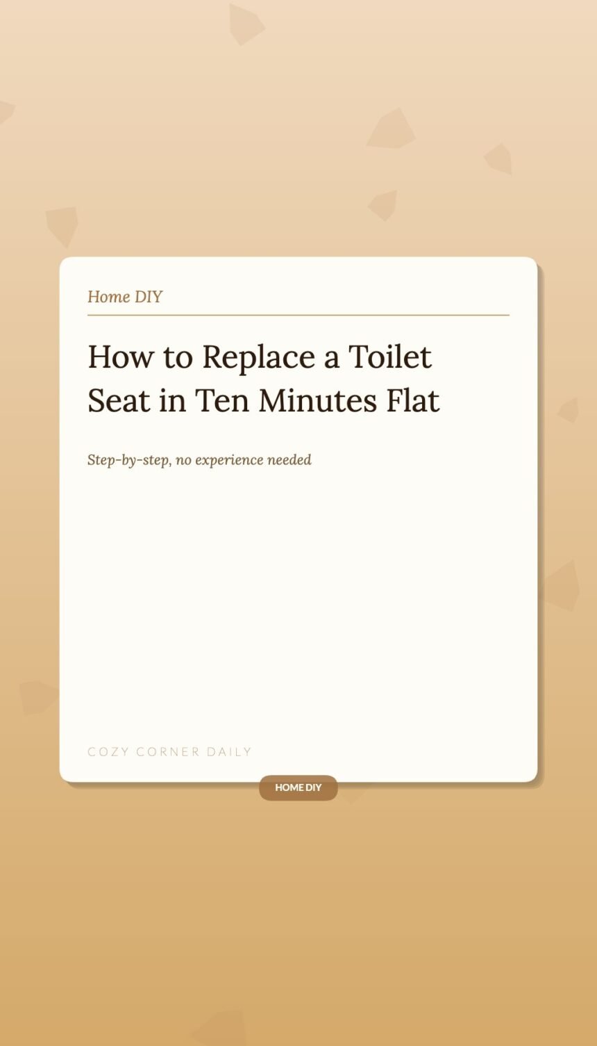 How to Replace a Toilet Seat (It Takes Ten Minutes and Costs Under Thirty Dollars) How to Replace a Toilet Seat (It Takes Ten Minutes and Costs Under Thirty Dollars)