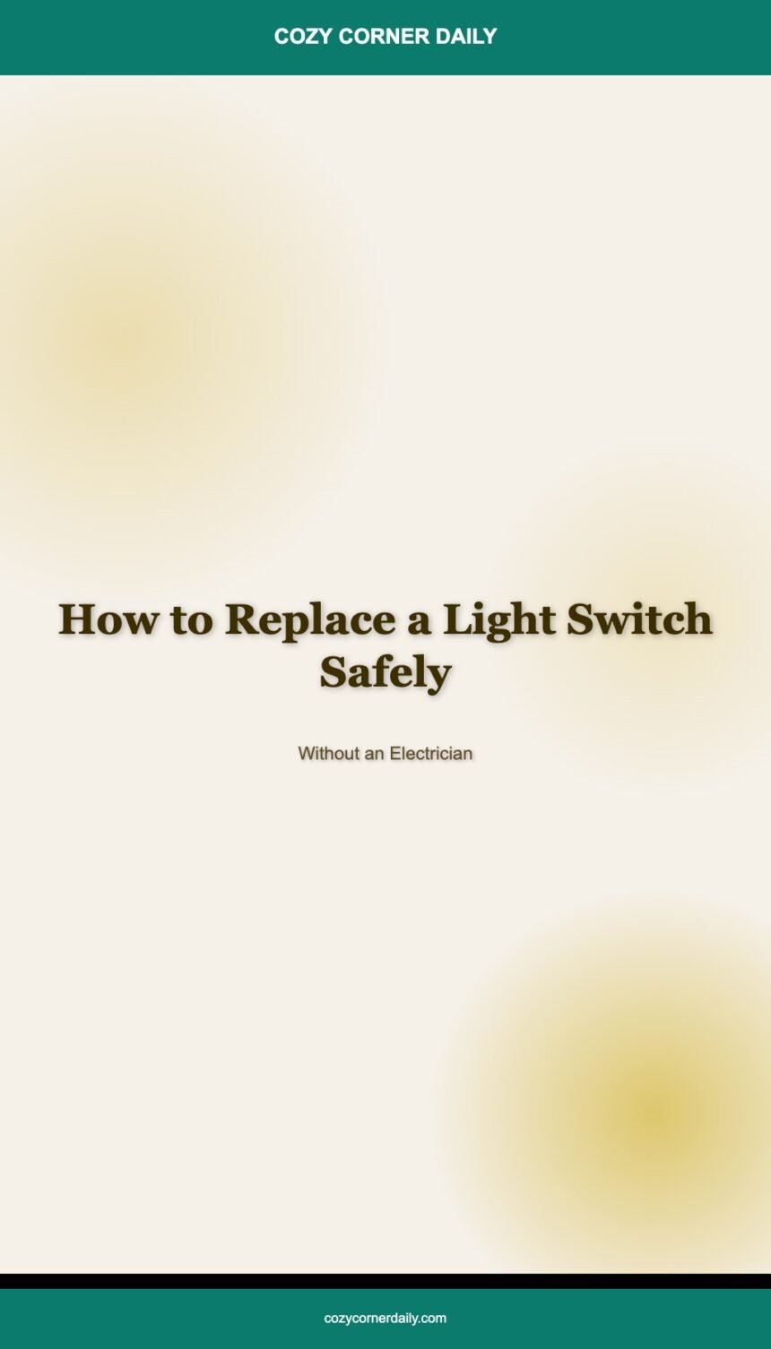 How to Replace a Light Switch Safely (Without an Electrician)