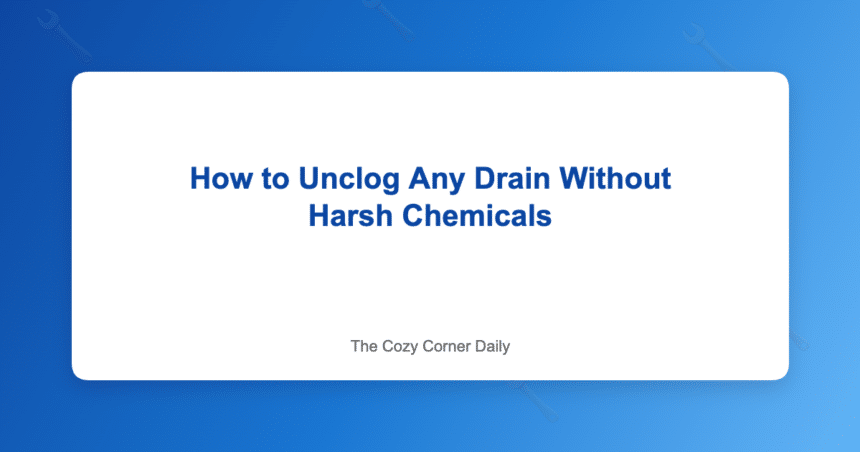 How to Unclog Any Drain Without Harsh Chemicals