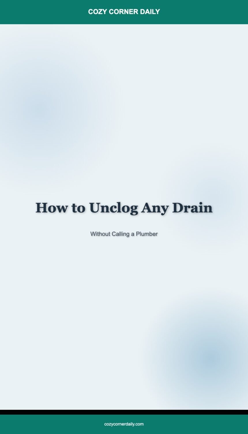 How to Unclog Any Drain Without Calling a Plumber
