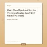 Make-Ahead Breakfast Burritos (Freeze on Sunday, Ready in 2 Minutes All Week)