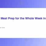 How to Meal Prep for the Whole Week in 2 Hours