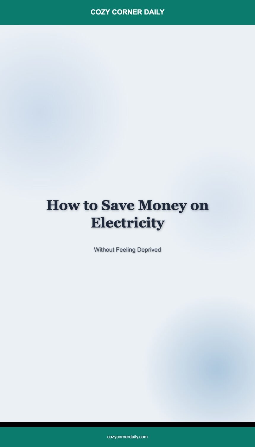 How to Save Money on Electricity Without Feeling Deprived