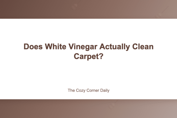 Does White Vinegar Actually Clean Carpet?