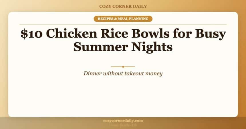  Chicken Rice Bowls for Busy Summer Nights