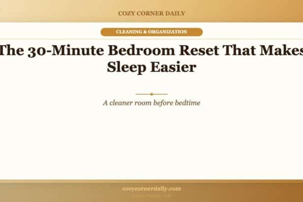 The 30-Minute Bedroom Reset That Makes Sleep Easier