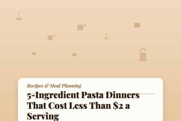 5-Ingredient Pasta Dinners That Cost Less Than  a Serving